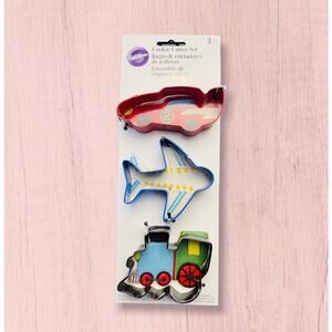 Wilton Fun Cookie Shapes (3) Piece Cookie Cutter Set- Vehicles/Transportation